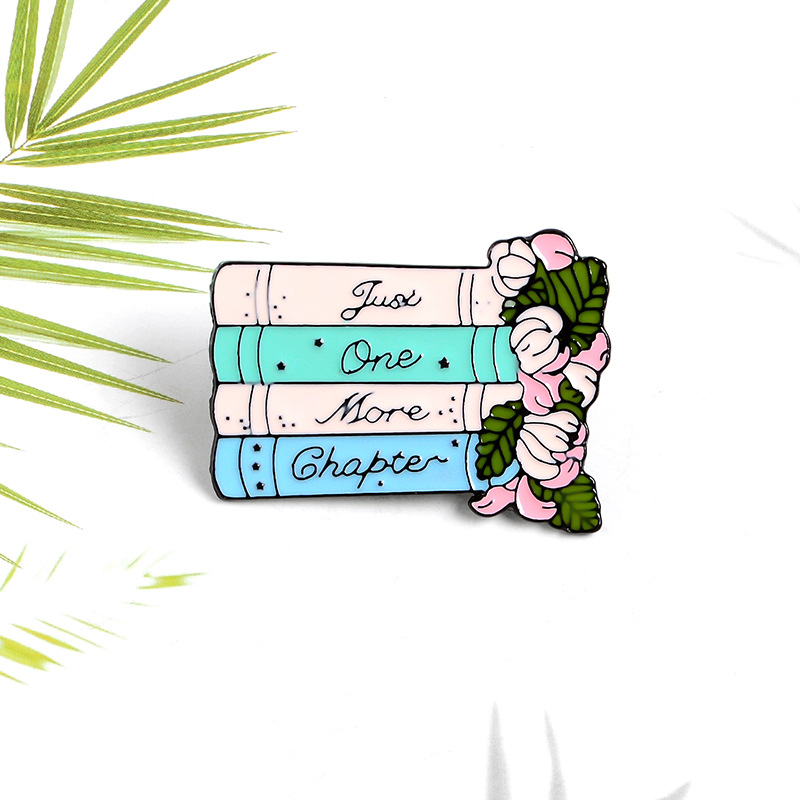 Korean Fashion Accessories Cute Girl Heart Book Green Leaf Flower Alloy Brooch in Stock Wholesale