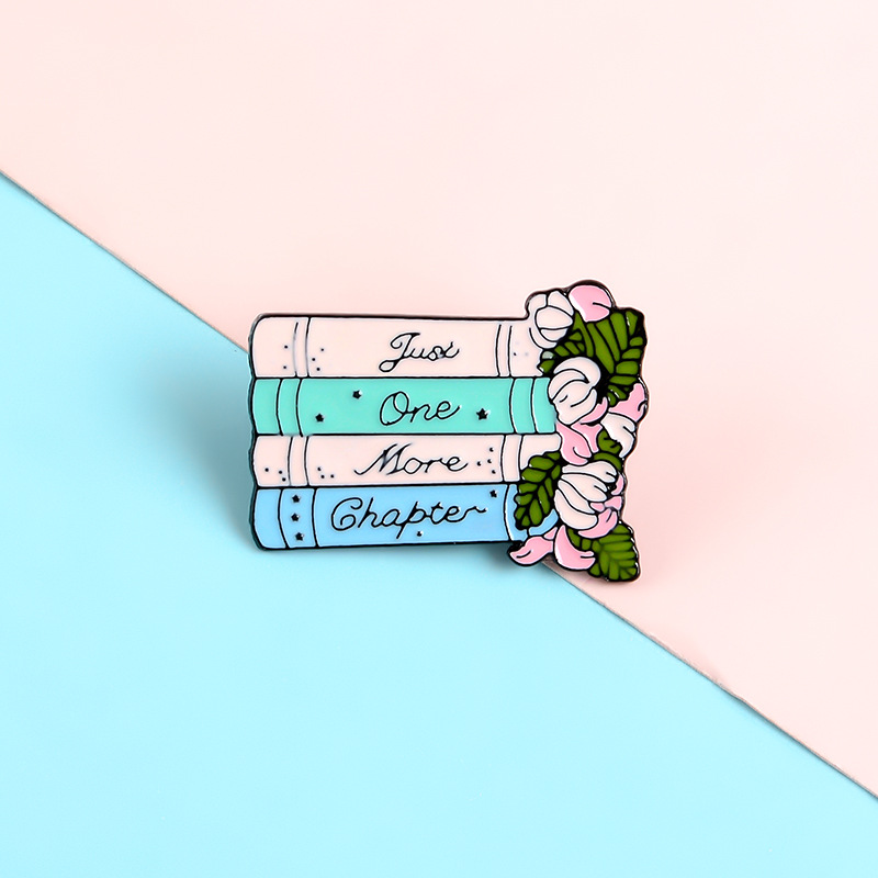 Korean Fashion Accessories Cute Girl Heart Book Green Leaf Flower Alloy Brooch in Stock Wholesale