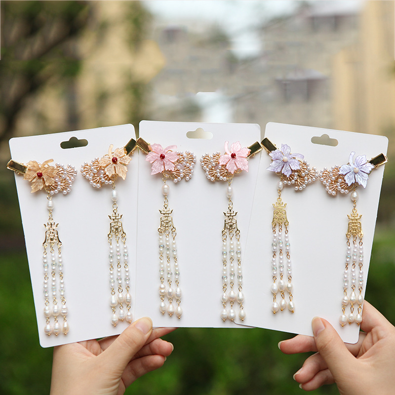 Headdress Children&#039;s Ornaments Flower Barrettes Performance Ancient Costume Handmade Antique Hair Accessories Stall