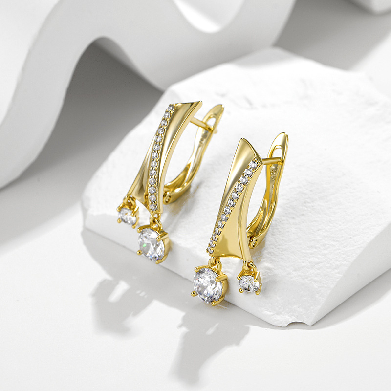 Xuping Jewelry South Korea Dongdaemun Autumn and Winter Vintage Pearl Earrings European and American Personalized Love Planet Earrings for Women