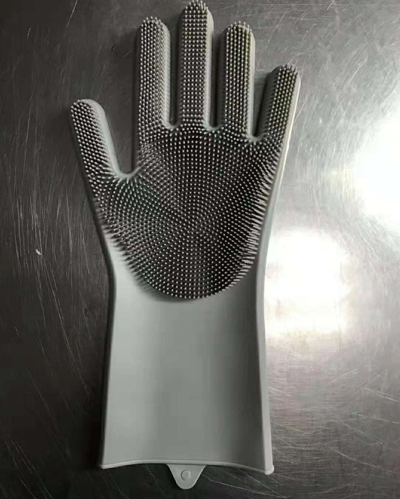 Silicone Dishwashing Gloves Silicon Dishwashing Brush Gloves Household Cleaning Gloves Magic Washing Glove