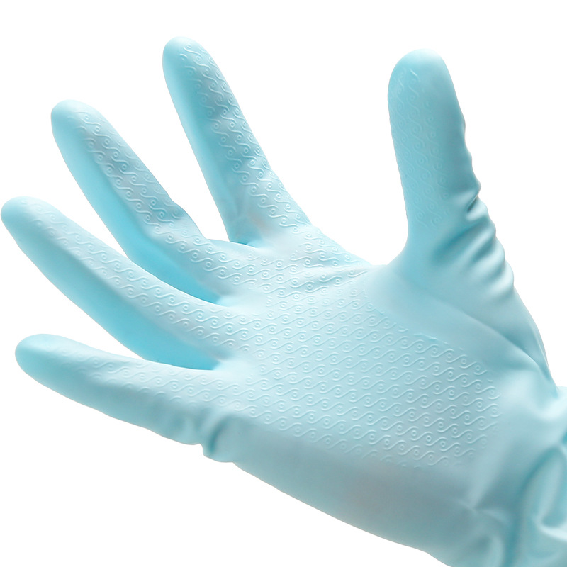 Kitchen Wash dishes latex rubber plastic washing clothes wooden household cleaning gloves