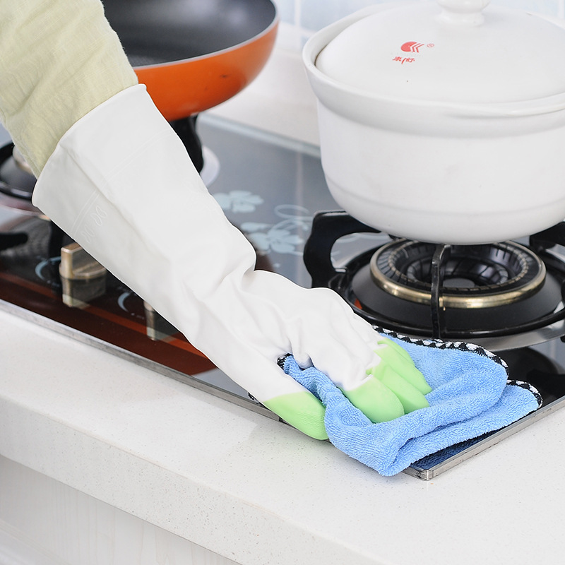 Washing dishes household gloves Women&#039;s rubber Rubber kitchen latex Washing thin wash clothes cleaning gloves
