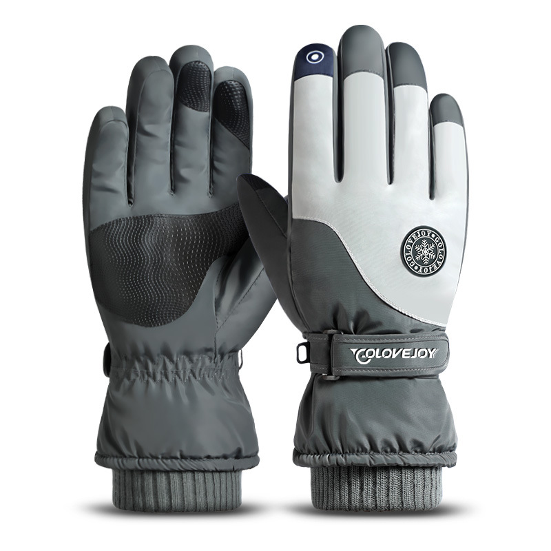 New Ski Gloves Men&#039;s and Women&#039;s Autumn and Winter Outdoor Touch Screen Fleece-Lined Warm Riding Gloves Cold-Proof Non-Slip Gloves Sk16