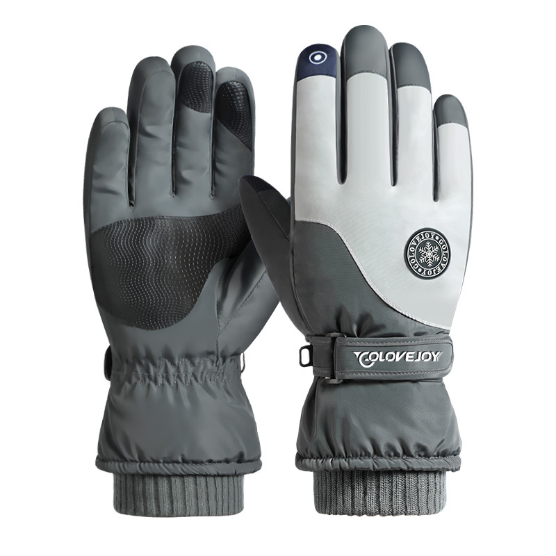 New Ski Gloves Men&#039;s and Women&#039;s Autumn and Winter Outdoor Touch Screen Fleece-Lined Warm Riding Gloves Cold-Proof Non-Slip Gloves Sk16
