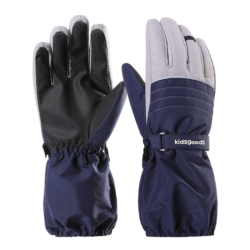 Children &#039;S Ski Gloves Autumn And Winter Riding Windproof Waterproof Thickened Palm Built-In Waterproof Bag Warm Gloves Drst06