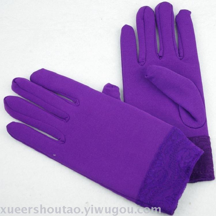Women&#039;s Spandex Velvet Lace Gloves Dance Stretch Gloves