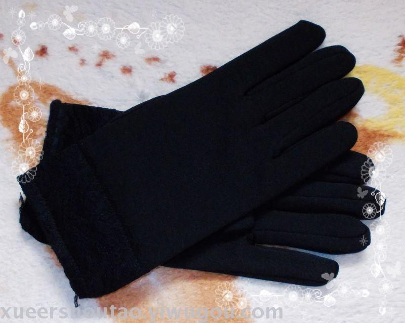Women&#039;s Spandex Velvet Lace Gloves Dance Stretch Gloves