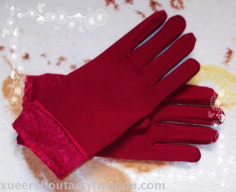 Women&#039;s Spandex Velvet Lace Gloves Dance Stretch Gloves