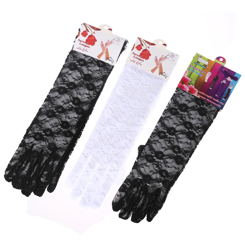 Factory direct sale lace edge fashion lace gloves
