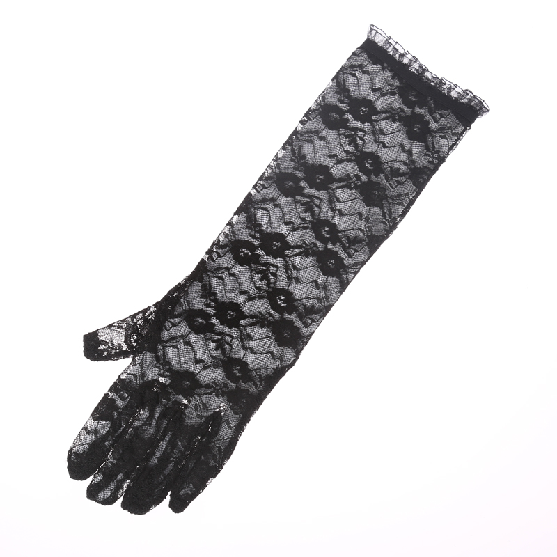 Factory direct sale lace edge fashion lace gloves