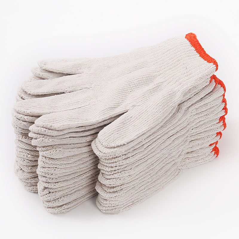 Gloves Work Thickened Nylon White Yarn Cotton Gloves Factory Wear-Resistant Labor Wholesale Cotton Gloves Nylon Gloves