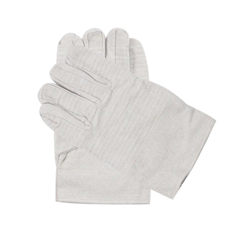 Protection Gloves Welding Protection Factory Double Layer 24 Line 6 Line Single Layer 12 Line White Nail Canvas Gloves