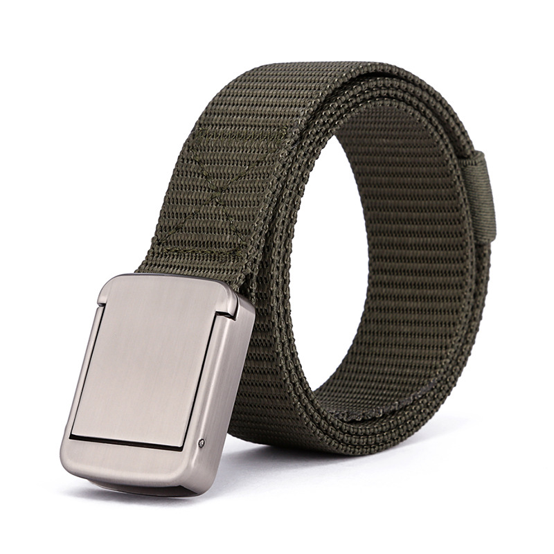 Manufacturer direct nylon belt outdoor men and women quick furniture belt high quality alloy safety buckle student belt