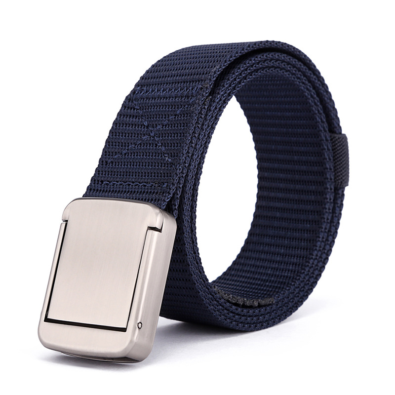 Manufacturer direct nylon belt outdoor men and women quick furniture belt high quality alloy safety buckle student belt