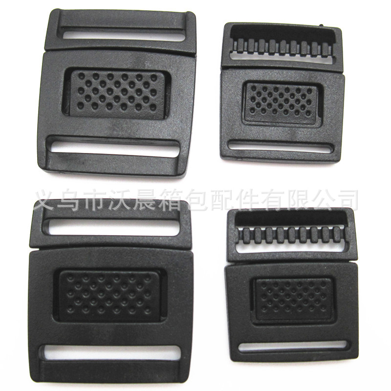 Spot Plastic Sandals Release Buckle 2cm Flat Male/Female Lug Safety Buckle Black Pom Ultra-Thin Flat Release Buckle Bag Accessories