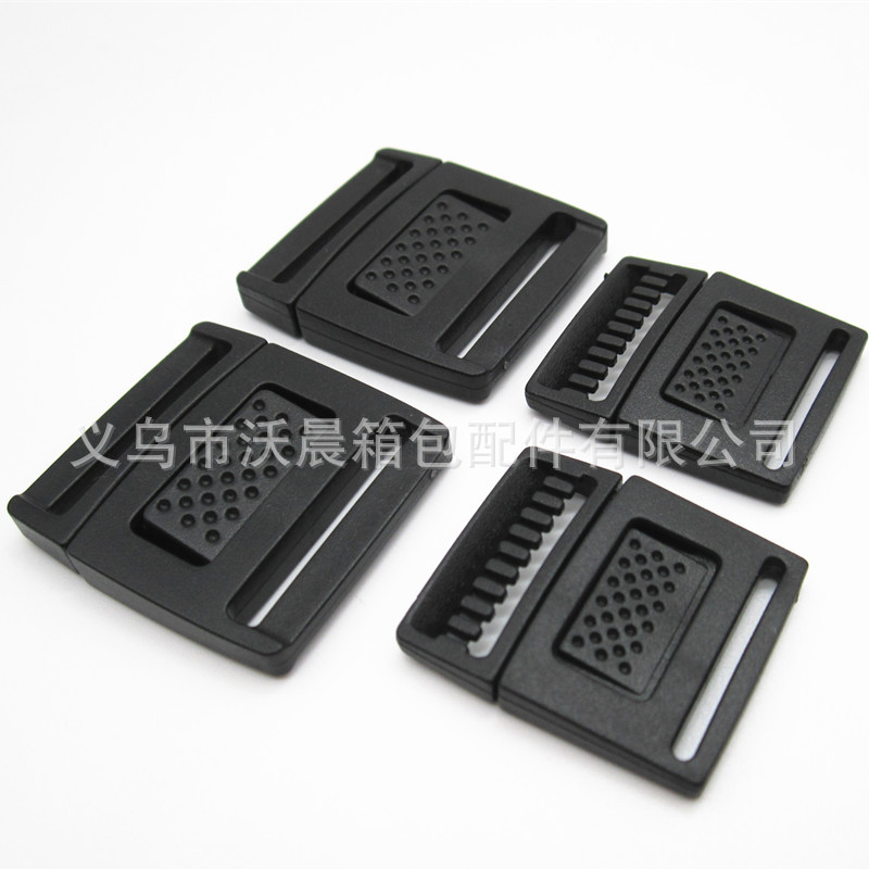 Spot Plastic Sandals Release Buckle 2cm Flat Male/Female Lug Safety Buckle Black Pom Ultra-Thin Flat Release Buckle Bag Accessories