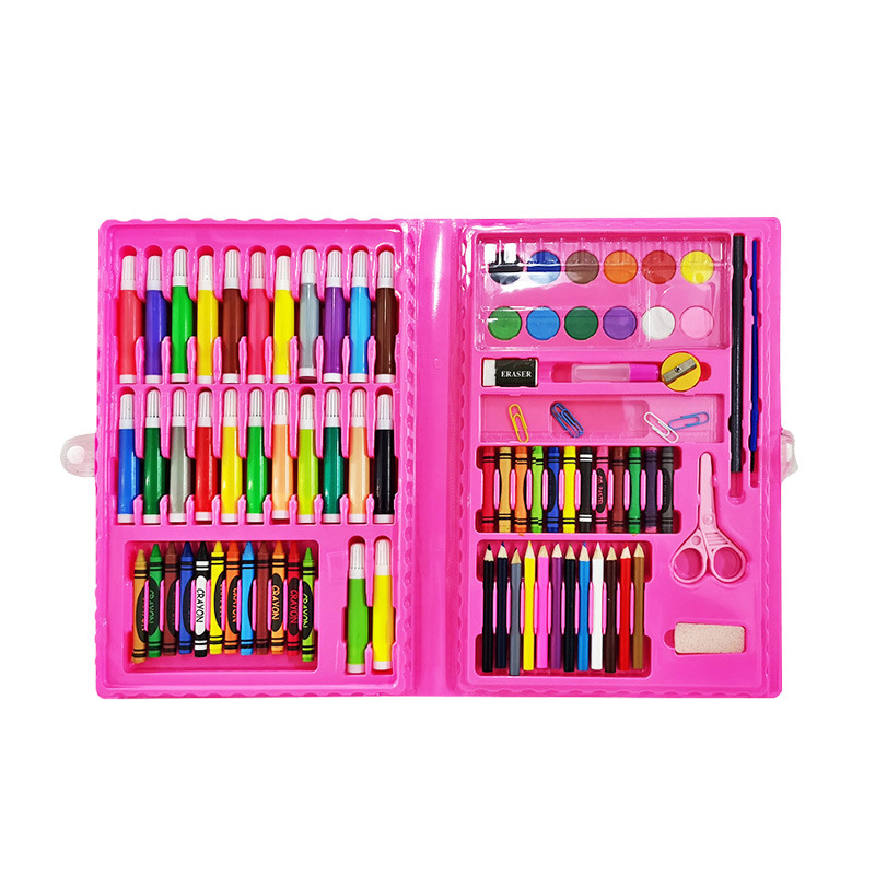 Children&#039;s Painting Kit Kindergarten Watercolor Pen Brush Wax Crayon Oil Pastels Drawing Tools Art Supplies