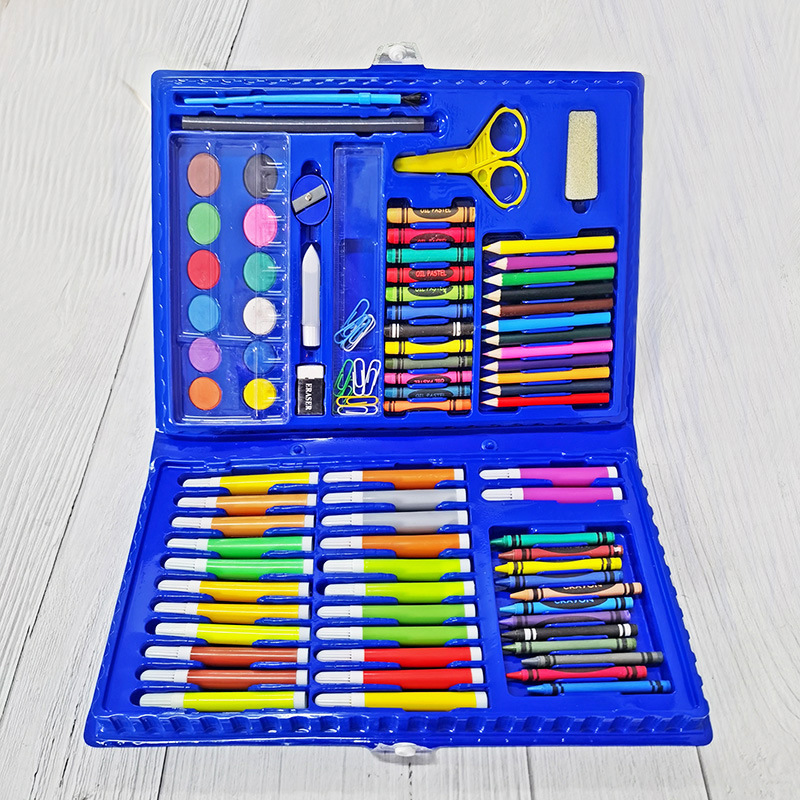 Children&#039;s Painting Kit Kindergarten Watercolor Pen Brush Wax Crayon Oil Pastels Drawing Tools Art Supplies