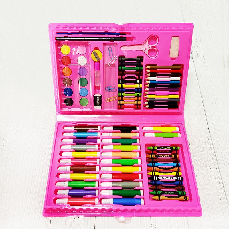 Children&#039;s Painting Kit Kindergarten Watercolor Pen Brush Wax Crayon Oil Pastels Drawing Tools Art Supplies