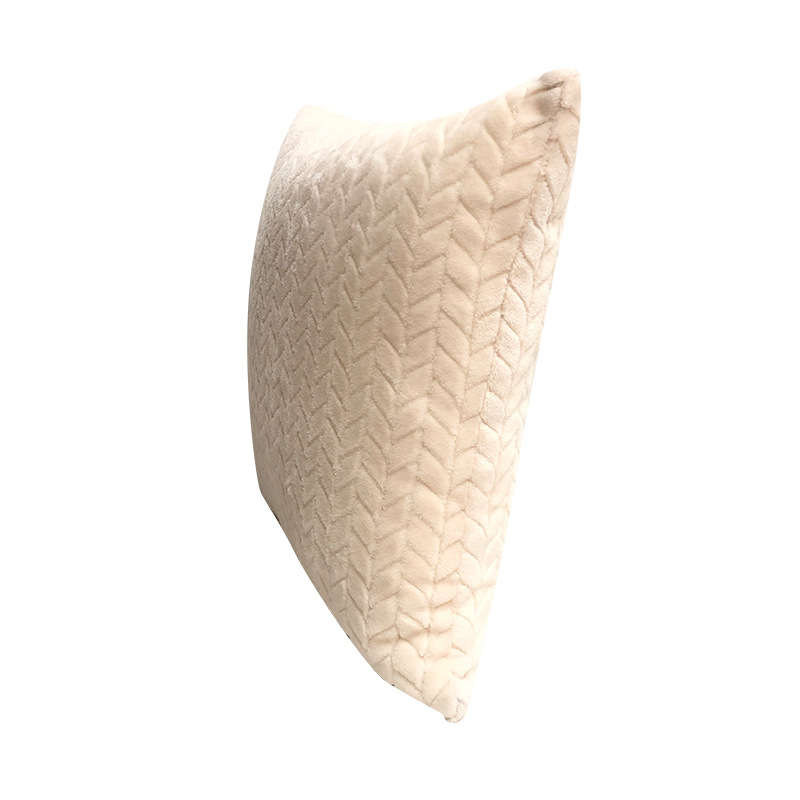 Amazon Cross-Border Hot Sale Nordic Solid Color Flannel Geometric Sofa Pillow Cases Back Seat Cushion Office Siesta Pillow