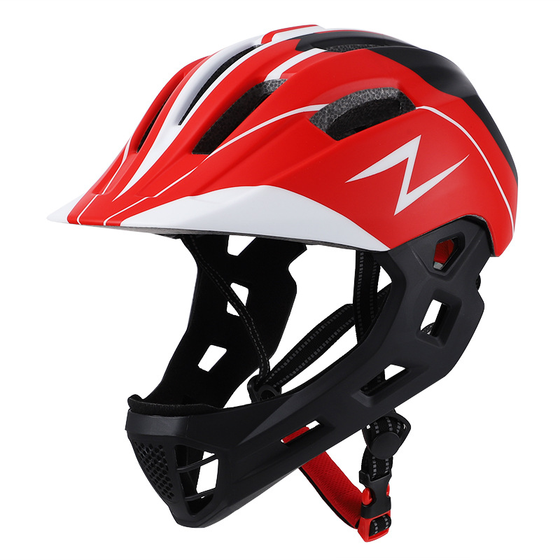 SOURCE Manufacturer Balance Bike (for Kids) Skateboard Roller Skating Full Face Helmet Bicycle Riding Helmet with Light Children Full Face Helmet