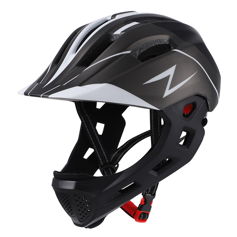 SOURCE Manufacturer Balance Bike (for Kids) Skateboard Roller Skating Full Face Helmet Bicycle Riding Helmet with Light Children Full Face Helmet