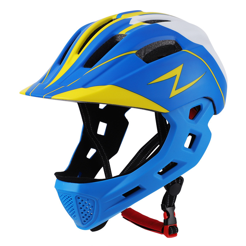 SOURCE Manufacturer Balance Bike (for Kids) Skateboard Roller Skating Full Face Helmet Bicycle Riding Helmet with Light Children Full Face Helmet
