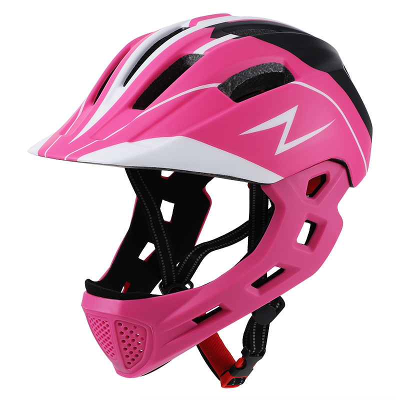 SOURCE Manufacturer Balance Bike (for Kids) Skateboard Roller Skating Full Face Helmet Bicycle Riding Helmet with Light Children Full Face Helmet