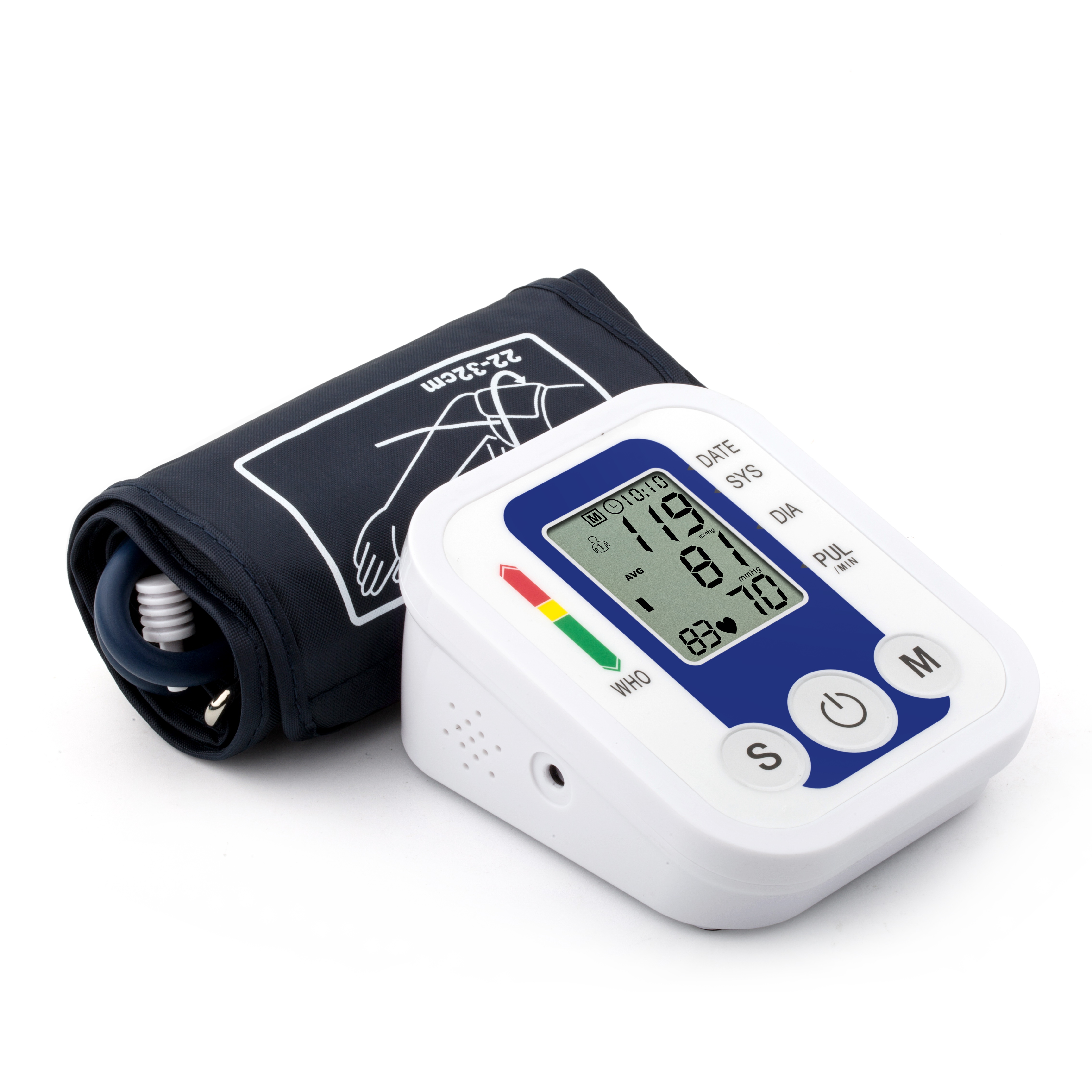 Manufacturer direct sales of English - neutral packing family arm blood pressure gauge pressure meter.