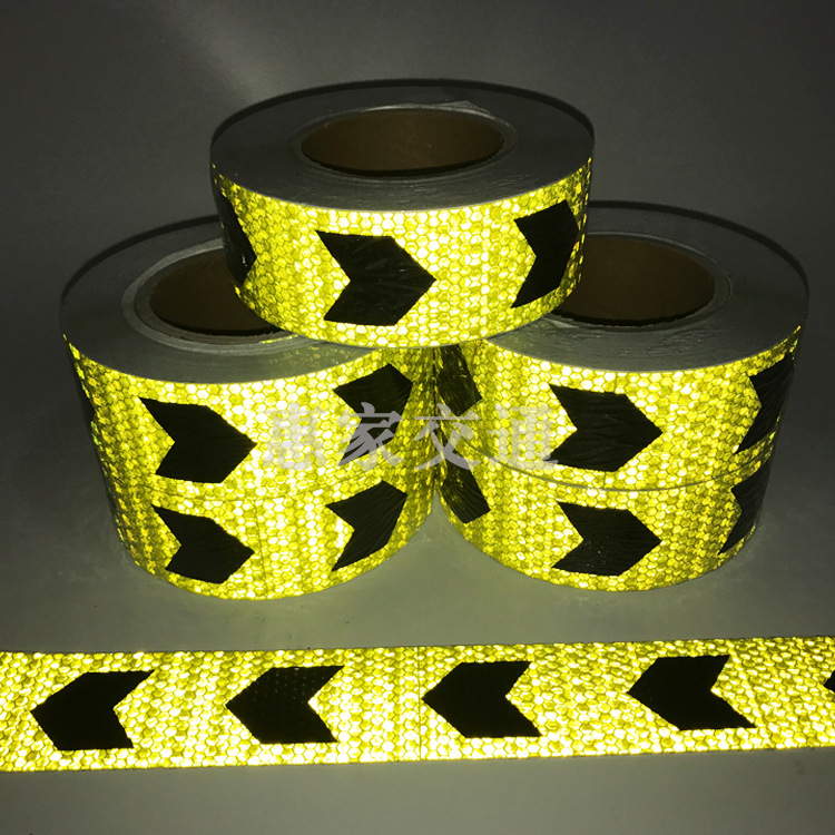 Truck Annual Review Reflective Paper Lattice Warning Sign Arrow Reflective Sticker Road Safety Front Bumper Directional Signs Car Body Sticker
