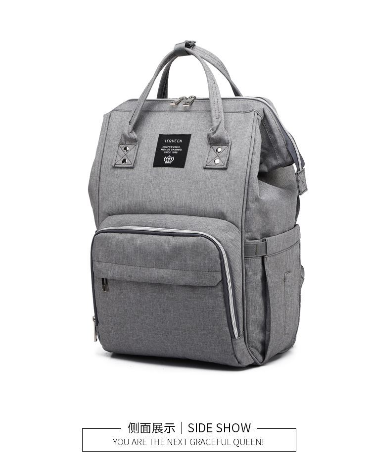 Lequeen Mummy Bag USB Charging New Multi-Functional Large Capacity Backpack Outdoor Mom Bag Baby Diaper Bag Lequeen Mummy Bag USB Charging New Multi-Functional Large Capacity Backpack Outdoor Mom Bag Baby Diaper Bag