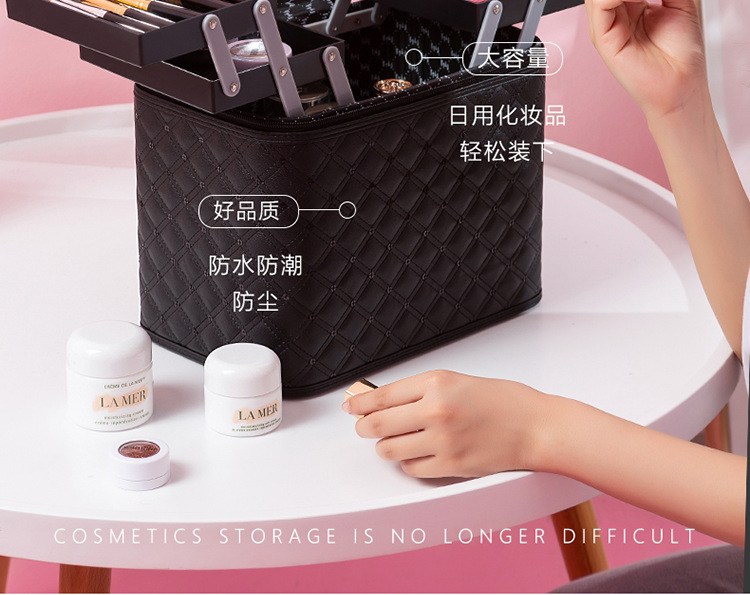 Cosmetic Bag 2020 New Home Large Capacity Portable Portable Cosmetics Storage Box Multi-Functional Multi-Layer Cosmetic Case Cosmetic Bag 2020 New Home Large Capacity Portable Portable Cosmetics Storage Box Multi-Functional Multi-Layer Cosmetic Case