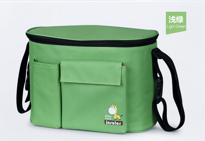 Insular Multi-Functional Mummy Bag Insulated Bag Baby Diaper Bag Waterproof Liner Insulated Stroller Stroller Pannier Bag Cross-Border