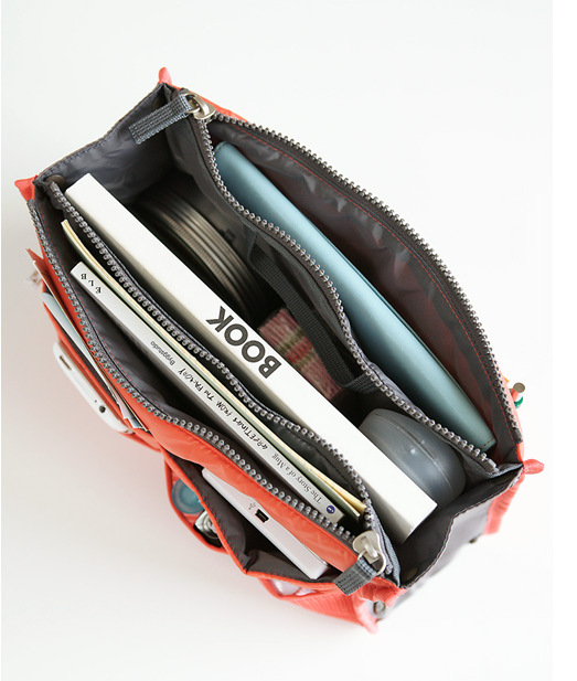 New Korean Style Double Zipper Bag Middle Bag Storage Bag Hand-Carrying Multifunctional Makeup Multi Functional Bag