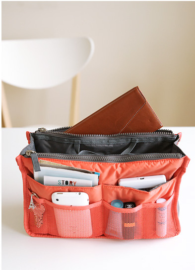 New Korean Style Double Zipper Bag Middle Bag Storage Bag Hand-Carrying Multifunctional Makeup Multi Functional Bag