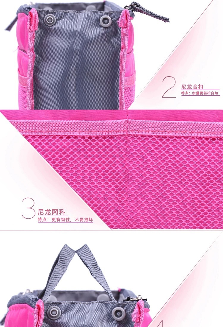 New Korean Style Double Zipper Bag Middle Bag Storage Bag Hand-Carrying Multifunctional Makeup Multi Functional Bag