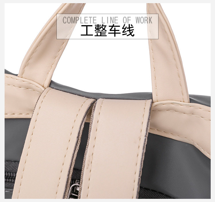 Anti-Theft Backpack for Women 2020 New European and American Stitching Pu Large Capacity Schoolbag Solid Color Simple Multi-Functional Shoulder Bag Anti-Theft Backpack for Women 2020 New European and American Stitching Pu Large Capacity Schoolbag Solid Color Simple Multi-Functional Shoulder Bag