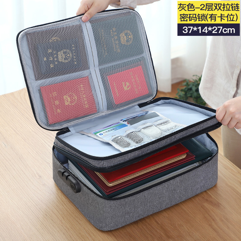 Family multi-storey large capacity Multi-functional box Certificate Document Passport card bag packing bag