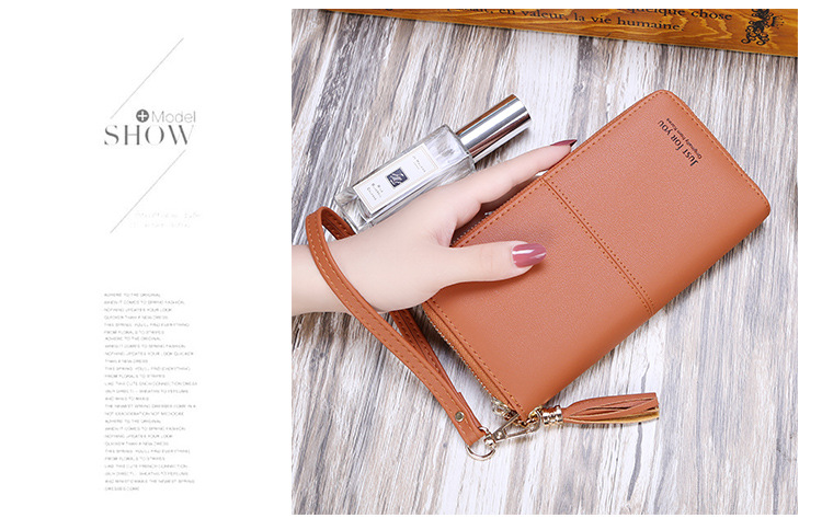 2019 New Korean Women's Wallet Long Multi-Functional Tassel Clutch Card Holder Zipper Coin Purse Mobile Phone Bag 2019 New Korean Women's Wallet Long Multi-Functional Tassel Clutch Card Holder Zipper Coin Purse Mobile Phone Bag