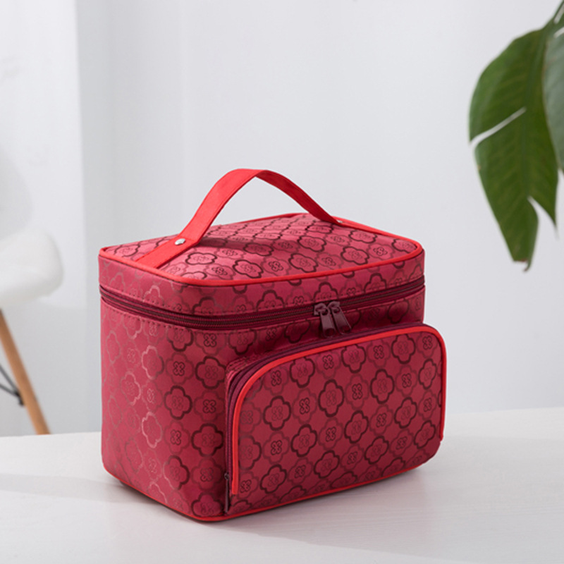 Foldable Multi-Functional Jacquard Large Capacity Portable Women&#039;s Cosmetic Bag Storage Bag Travel Special Wash Bag