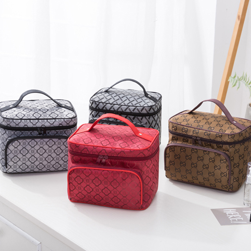 Foldable Multi-Functional Jacquard Large Capacity Portable Women&#039;s Cosmetic Bag Storage Bag Travel Special Wash Bag