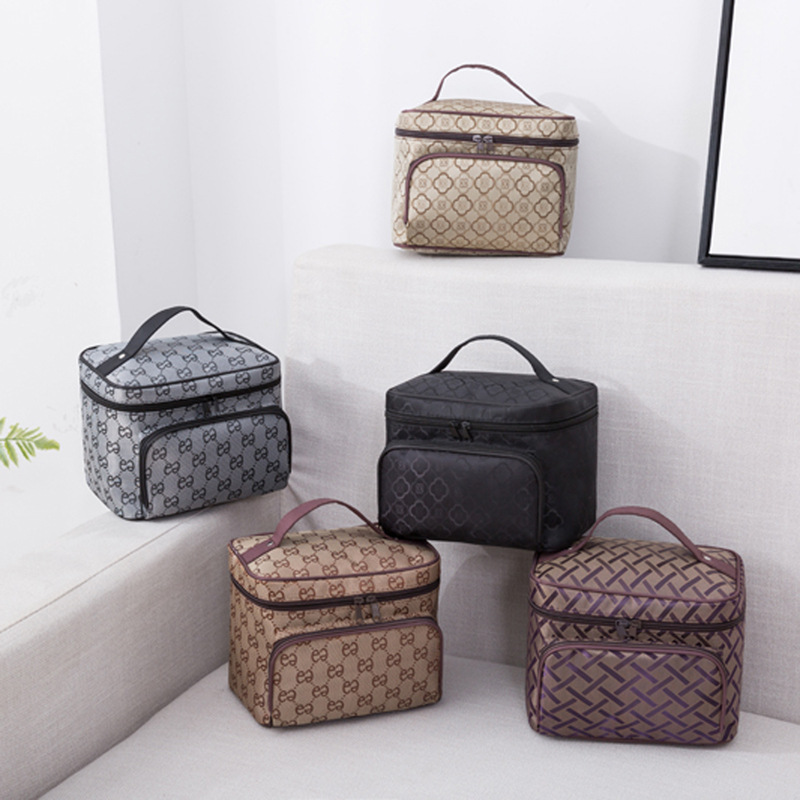 Foldable Multi-Functional Jacquard Large Capacity Portable Women&#039;s Cosmetic Bag Storage Bag Travel Special Wash Bag