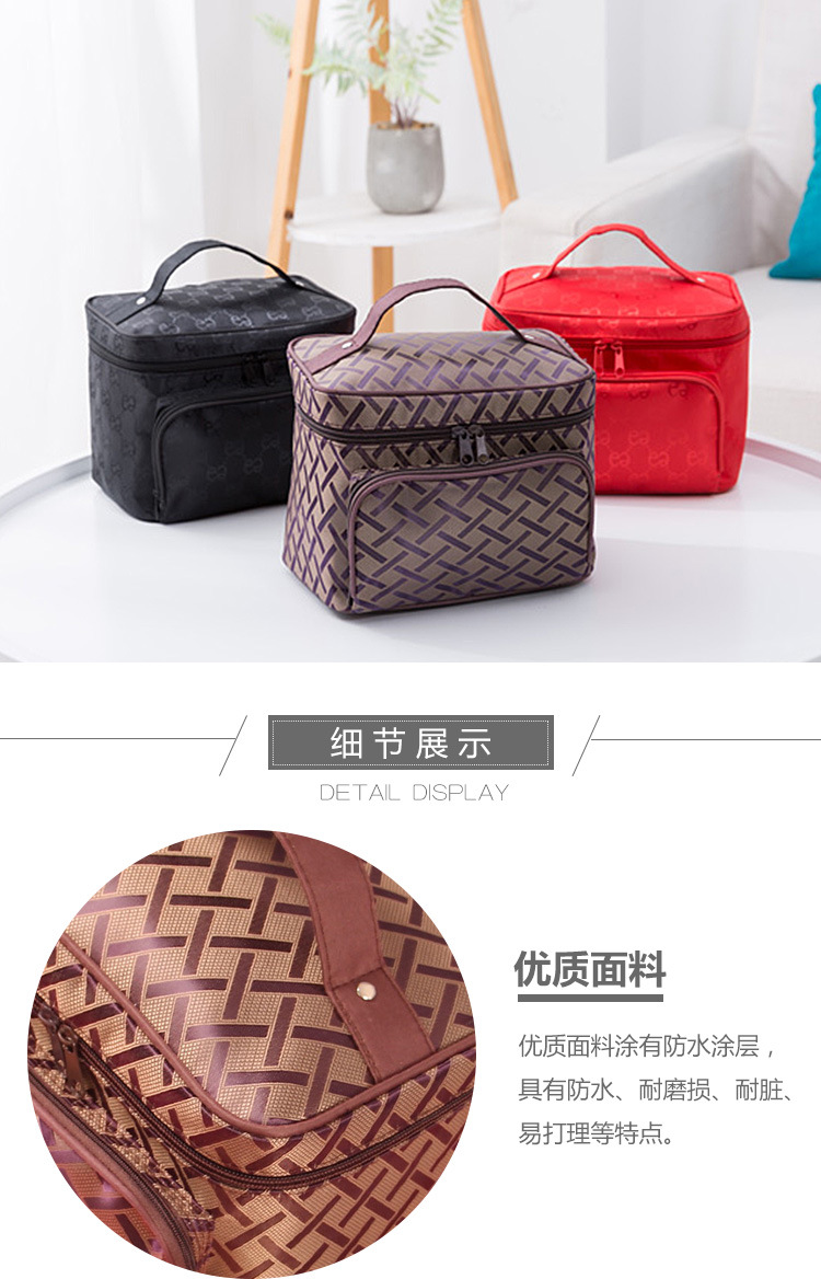 Foldable Multi-Functional Jacquard Large Capacity Portable Women's Cosmetic Bag Storage Bag Travel Special Wash Bag Foldable Multi-Functional Jacquard Large Capacity Portable Women's Cosmetic Bag Storage Bag Travel Special Wash Bag