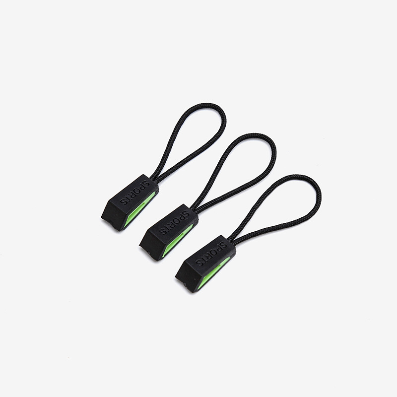 Factory Injection Pull Head Rope Zipper Handle TPU Rope Pull Tab Pull Tail Rope Buckle Clothing Custom Accessories