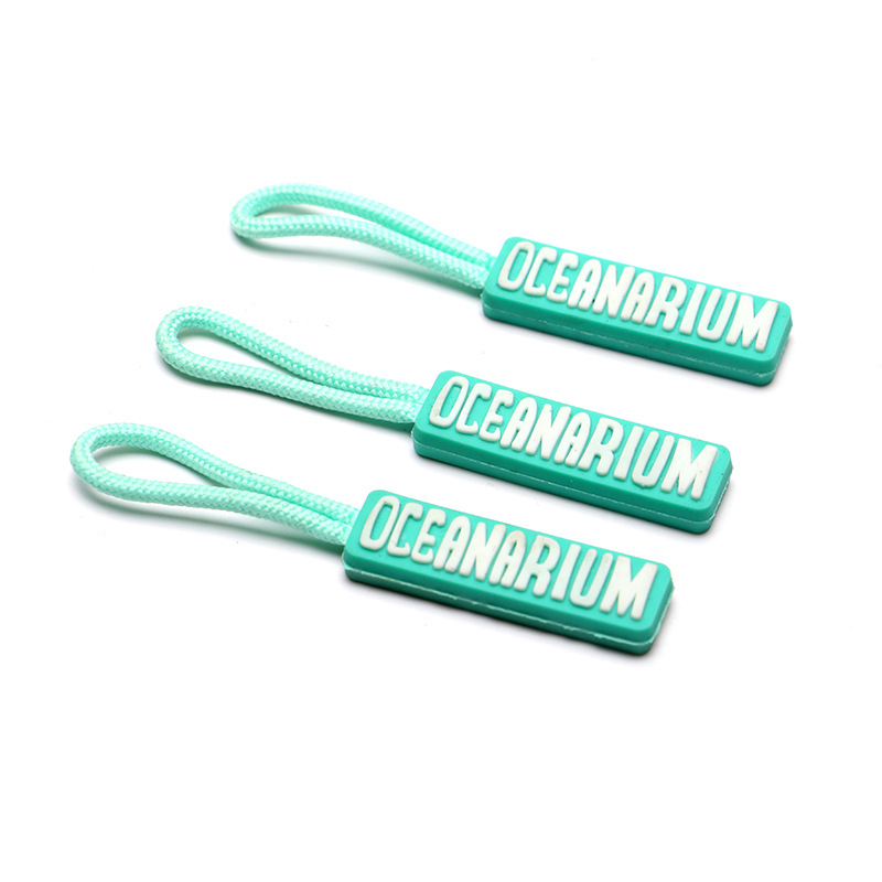 PVC Flexible Glue Zipper Head Drawstring Environmental Protection Multi-Color Plastic Zipper Head Pull Tab Decoration Factory Mold Opening Can Be Customized