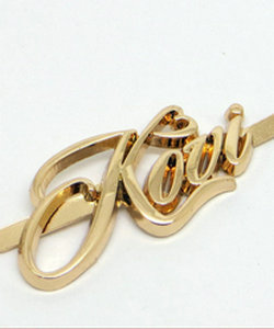 Custom Metal Hardware Pull Head Brand Manufacturers Design Logo Custom Alloy Transparent Buggy Bag No. 3 Nylon Pull Tab