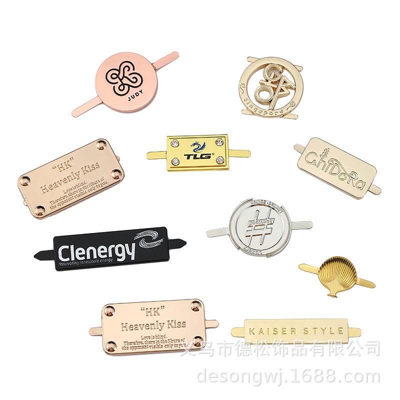 Customized Die Casting Trolley Case Metal Logo Trademark Production Alloy Signs Coin Purse Accessories Hardware Square Nameplate