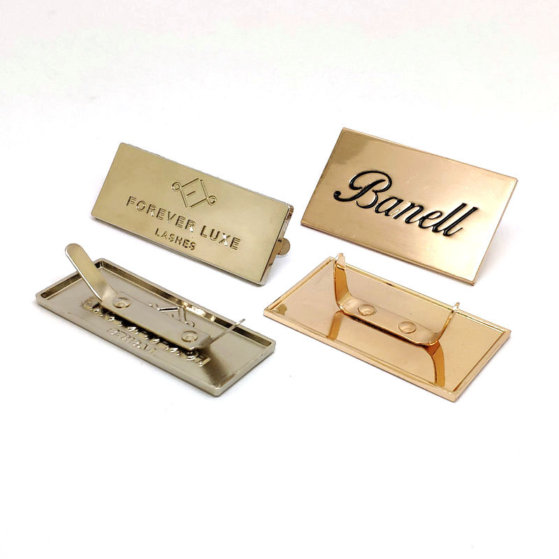 Customized Die Casting Trolley Case Metal Logo Trademark Production Alloy Signs Coin Purse Accessories Hardware Square Nameplate