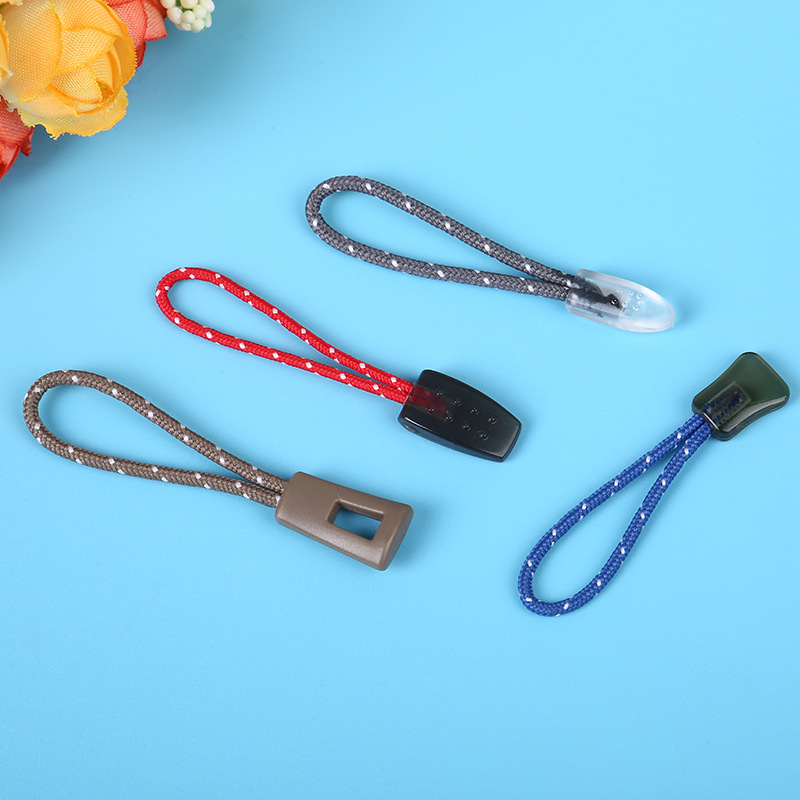 Manufacturer Men's Sportswear Drawstring Injection TPU Environmental Protection Pull Card Zipper Tail Pull Tab Rope Zipper Head
